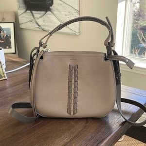 All saints Taupe crossbody purse